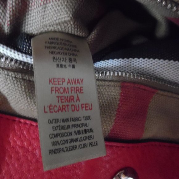 Burberry Medium Red Maidstone Check Calfskin Canvas Tote Crossbody Purse Bag - Picture 3 of 16